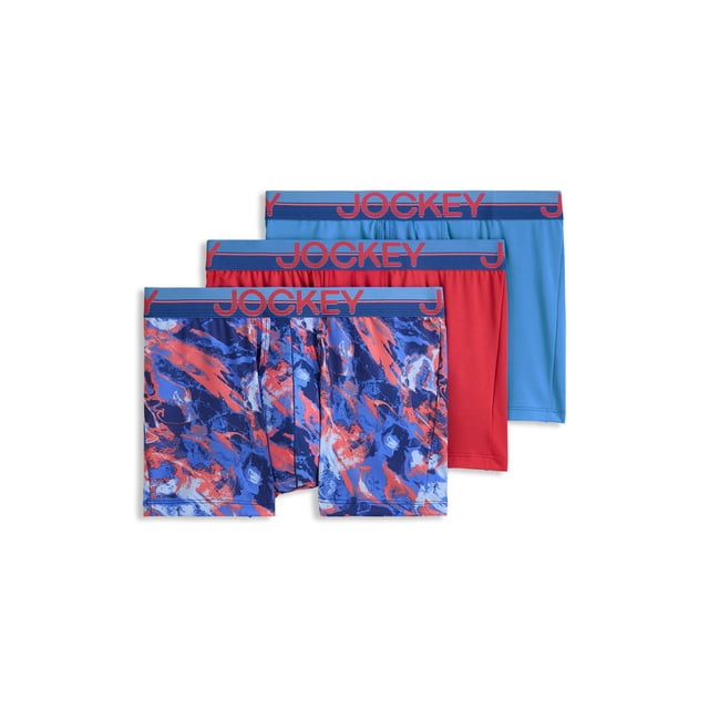 Jockey Men's Infinite Cool Microfiber Stretch 3.5" Trunk - 3 Pack