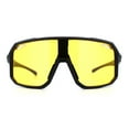 thumbnail image 4 of Xloop Mens HD Night Driving Lens Oversized Shield Sport Plastic Sunglasses [Matte Black], 4 of 7