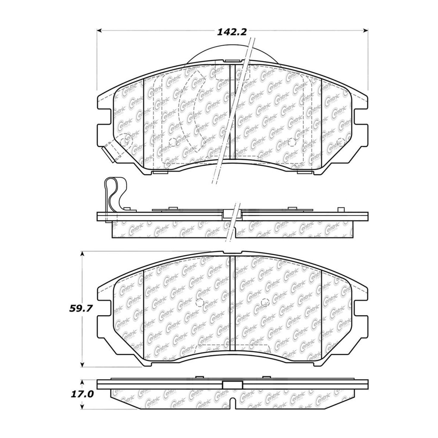 Centric Parts - Ceramic Pads