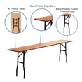 thumbnail image 3 of Pemberley Row Wood Natural Folding Banquet Table Rectangular 96" Unassembled, 3 of 9