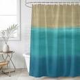 thumbnail image 6 of Teal Blue Ombre Shower Curtain Set - Long 72" x 84" Washable Bathtub Curtain with 12 Hooks, Modern Abstract Gradient Art Waterproof Fabric Stall Shower Curtains for Bathroom/Bathtub Décor, 6 of 6