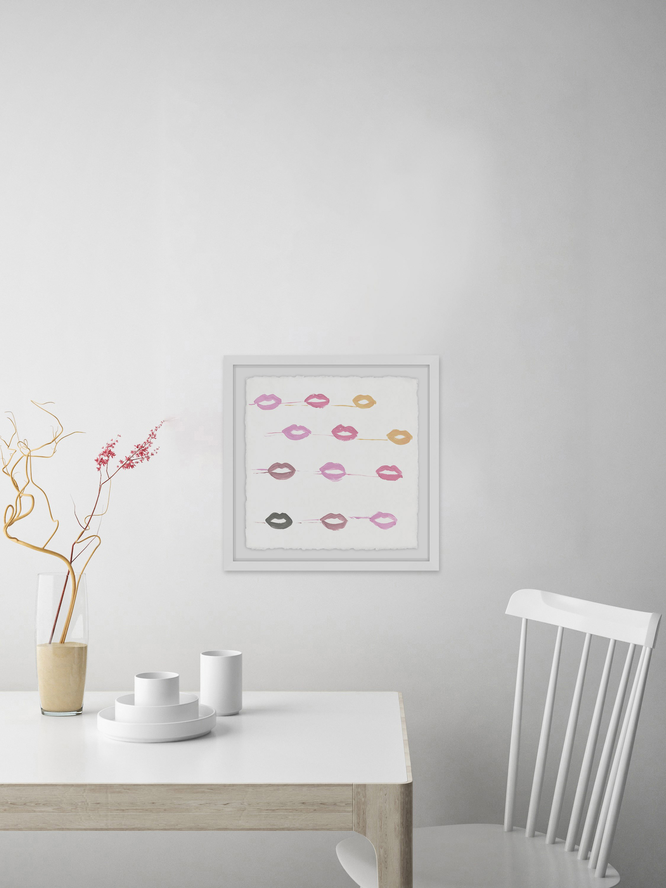 Flying Lips II Framed Painting Print