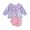 Purple, variant on GCETTIC My First Halloween Baby Girl Outfit Ghost Print Top Shorts Set | Plaid Print Smocked Ruffled Crewneck Long Sleeve Puff Sleeeve Bloomers Set Toddler Halloween Baby Girl Outfit 3-6 Months