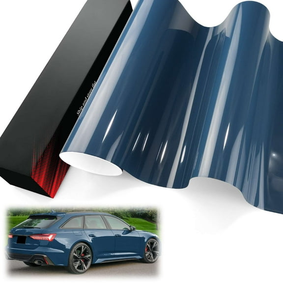 PET Liner Vinyl Super Gloss Azure Blue Automotive Wrap Car Vehicle Bubble Free Air Release
