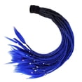 thumbnail image 1 of Casco de Moto Shamjiam Decoración de Cabello Gradiente 55 cm Negro Azul Oscuro, 1 of 3