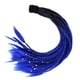 thumbnail image 1 of Peluca rizada de motocross con trenzas y cola de caballo para casco de motocicleta, ideal para mujeres negro azul oscuro, 1 of 3
