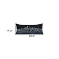 thumbnail image 4 of 35" Black Cleveland Nighttime Skyline Lumbar Decorative Pillow, 4 of 5