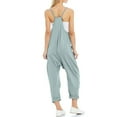 thumbnail image 4 of Womens Jumpers and Rompers Solid Color Casual Pocket Strap Jumpsuit Pantsuits Bodysuit, 4 of 5