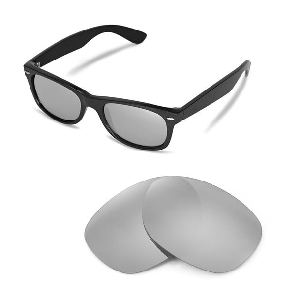 Walleva Titanium Polarized Replacement Lenses for Ray-Ban Wayfarer RB2132  52mm Sunglasses 
