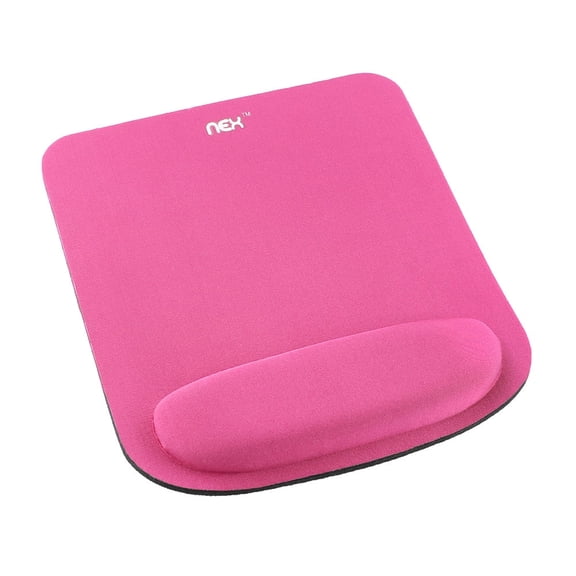 Ergonomic Mouse Pad with Wrist Rest, Memory Foam Support & Non‑Slip Rubber Base, Pink Mousepad for Office, Gaming, Home Desk