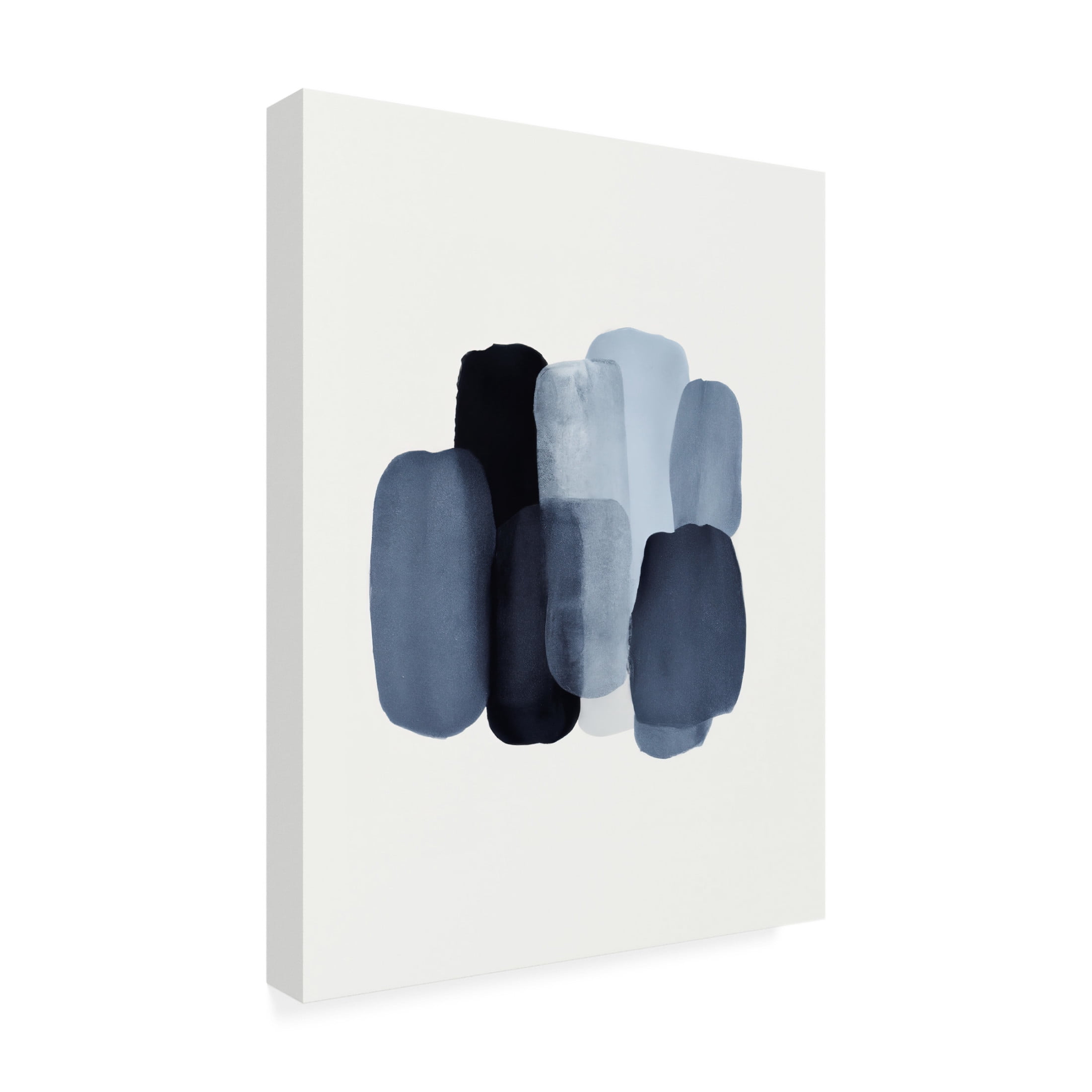 Canvas Wall Art - Tom Quartermaine 'Blue Watercolor Strokes 2' Wall Art for Living Room, Bedroom, or Office Décor by Trademark Fine Art - 14 x 19 Inches