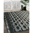 thumbnail image 2 of Ahgly Company Indoor Round Patterned Charcoal Black Area Rugs, 3' Round, 2 of 6