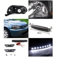 thumbnail image 2 of Spec-D Tuning for Honda Civic JDM Black Crystal Headlights+8-LED Bumper Lights, 2 of 2