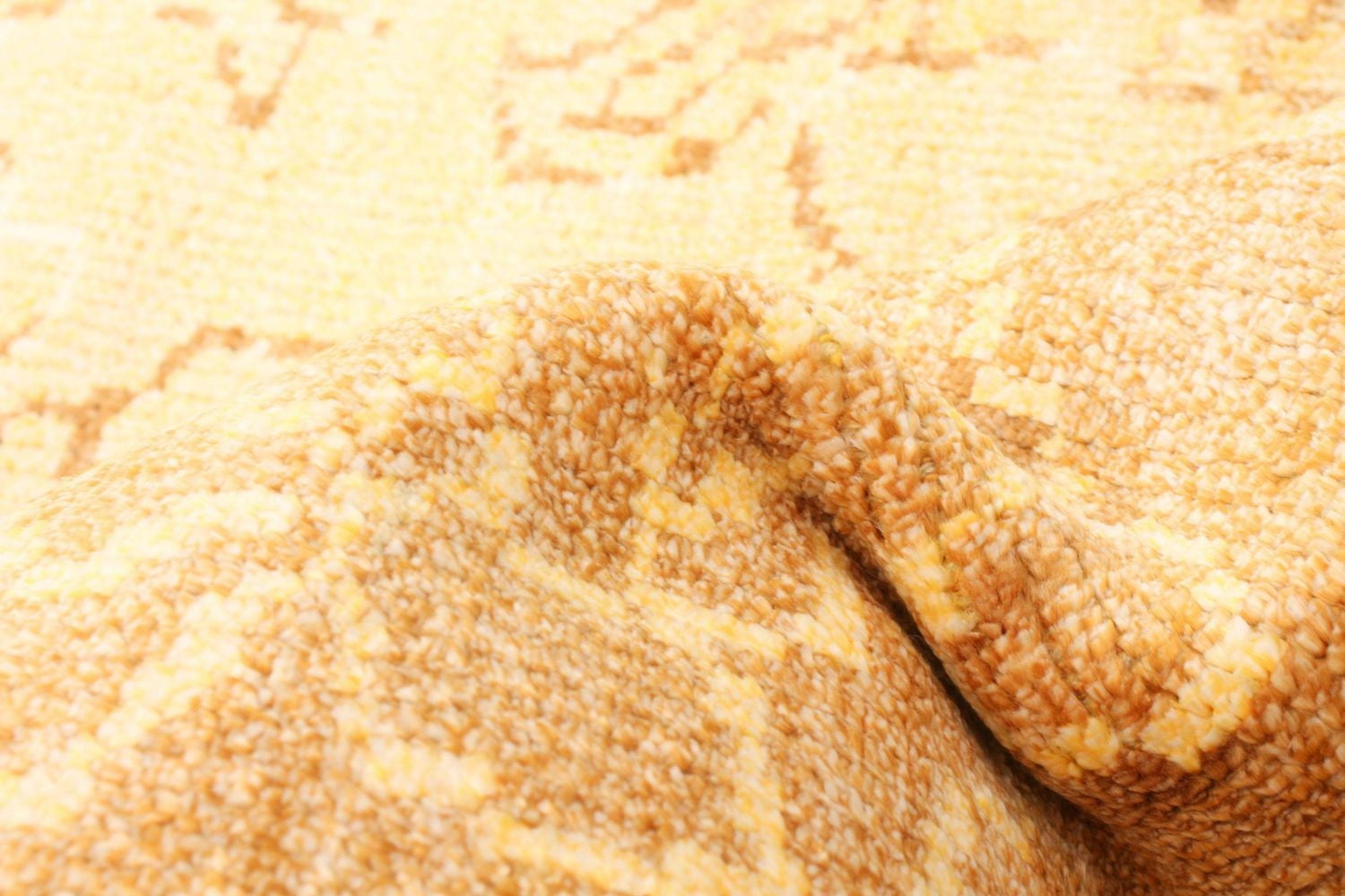 ECARPETGALLERY Tapis Noué à la Main pour Salon, Salle à Manger et Chambre à Coucher Transitionnel Collection Jules Oushak 7'0" x 9'9" en Jaune