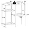 thumbnail image 3 of Fish Tank Stand 20 Gallon Aquarium Stand Aquarium Turtle Tank Reptile Tank Stand with 3-Tier Small Metal Shelf (White), 3 of 12