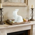 thumbnail image 4 of Cute Easter Bunny Ceramic Figurine, Mini Rabbit Craft Ornament for Home, Table & Shelf Decor, Adorable Small Animal Statue for Spring Holiday & Indoor Household Easter Decorations, 3*3*2in, White, 4 of 8