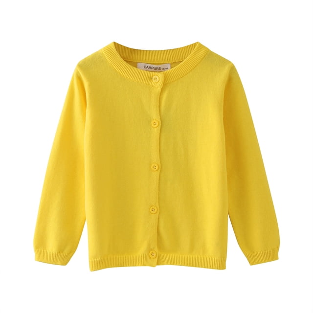 Kcodviy Veste d'Hiver pour Bébé Fille Garçon Adolescent Tricot Uni Chandail Léger à Col Rond Manches Longues Vêtements d'Automne Hiver
