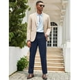 thumbnail image 4 of COOFANDY Mens Classic Casual Dress Pants Expandable Waist Suit Pant Slim Fit Flat Front Slacks, 4 of 9