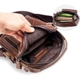 thumbnail image 4 of Bolso bandolera de cuero para hombre, estilo retro, pequeño, tipo bandolera, informal, con orificio para auriculares, para viaje, para almohadilla de 7,9", 4 of 8