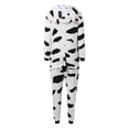 thumbnail image 5 of Yuncity Girls Sleepwear Cow Animal Fleece Onesie Pajamas Zip Up Hooded Jumpsuit Halloween Cosplay Winter Warm Home Loungewear Size 2-3 Years, 5 of 6