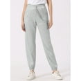 thumbnail image 2 of DARING DIVA Women's Drawstring Elastic High Waist Satin Cargo Pants XL Light Grey, 2 of 6