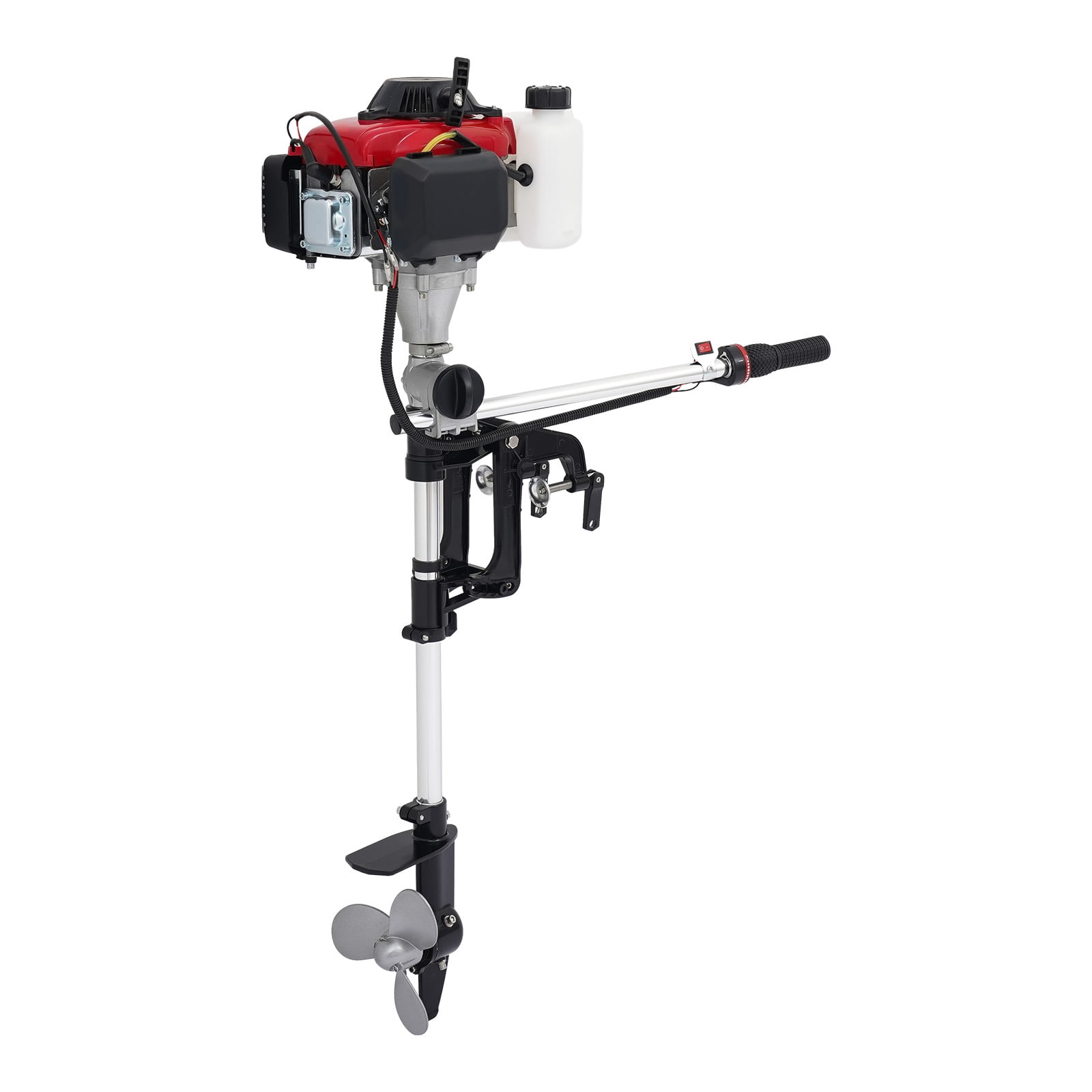 ToppiJoy 4HP 4 Stroke 53.2cc Heavy Duty Outboard Motor, Outboard Motor Boat Engine with Air Cooling System Manual Start Boat Engines for Kayak Canoe