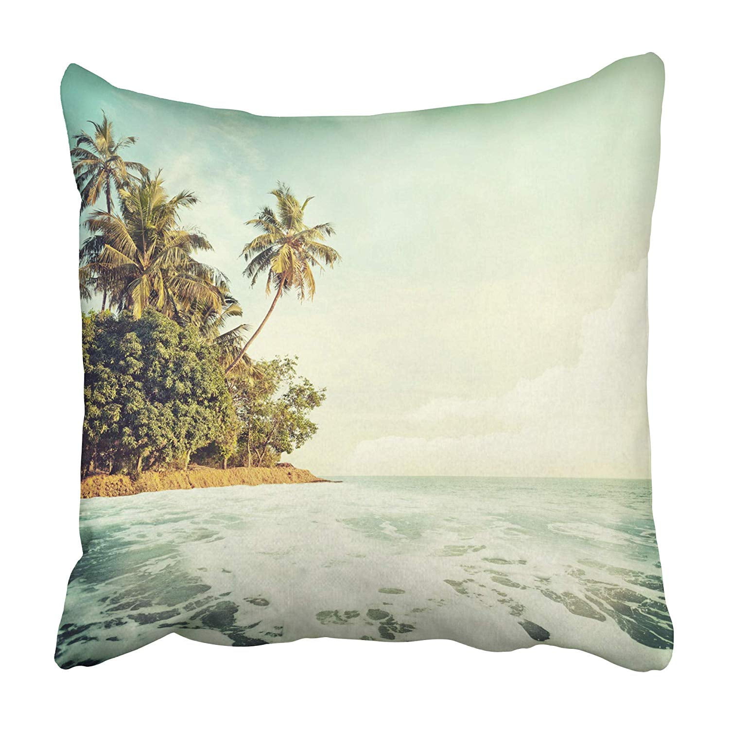 Blue Hawaii Vintage Palm Retro Surf Landscape Tropical Beach Tree
