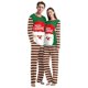 thumbnail image 4 of Conjuntos de pijamas de Papá Noel con estampado de árbol de Navidad para parejas Otoño Invierno Casual mujer cuello redondo manga larga pantalones a cuadros pijama mujer, 4 of 4