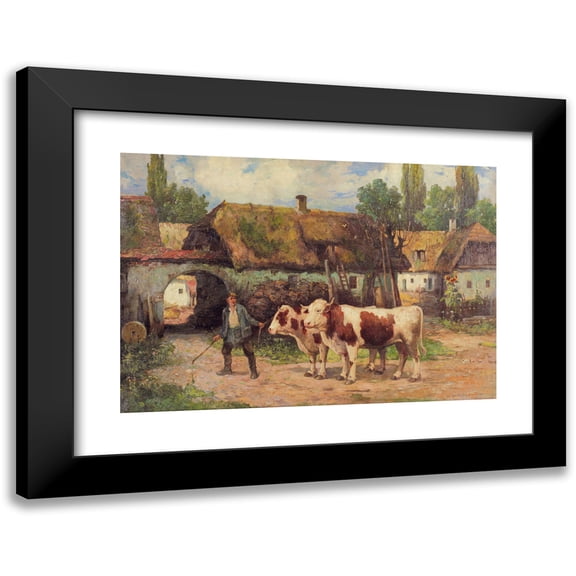 Konstantin Stoitzner 14x11 Black Modern Framed Museum Art Print Titled - Peasantine
