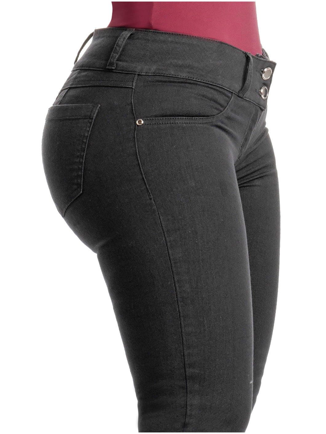 Lowla JE217988 Women High Waisted Butt Lifting Skinny Jeans Colombianos  Levanta Cola with Removable Butt Pads Black 6 