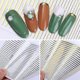 thumbnail image 3 of 1 pc Silver Gold Lines Stripe 3d Nail Sticker Geometric Wavy Star Heart Self Adhesive Slider Paper Nail Art Transfer Stickers, 3 of 5