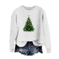 thumbnail image 2 of Women's Christmas Sweater Sweater Women Casual Christmas Round Neck Sweater with Long Sleeves and Cozy Loose Fit, 2 of 4