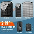 thumbnail image 6 of Flannel Double Sleeping Bags for Adults, 2 Person Sleeping Bags for Mens Camping XL Queen Size Two Person Sleeping Bag for Cold Weather & Warm Waterproof with Compression Sack, 6 of 6