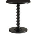 thumbnail image 3 of Mesa auxiliar Benzara con tapa redonda de madera negra, 3 of 4