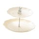 thumbnail image 3 of Soporte para cupcakes y postres, estante para pasteles, centro de mesa elegante de 2 niveles para cupcakes. Beige con oso plateado, 3 of 9