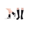 thumbnail image 4 of INSPIRE CHIC Women's Elastic Selvedge Cuffs Stretchy Ankle High Socks Black-2pcs one size, 4 of 7