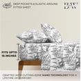 thumbnail image 5 of Briarwood Home® Ensemble de Draps en Flanelle Imprimée, 100 % Coton Naturel, Doux, Chaud et Poche Profonde, Nano-Technologie Avancée Qui le Rend Résistant au Boulochage; Brossé 6 Fois pour la Douceur (Gris Sylvania, Très Grand), 5 of 5