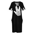 thumbnail image 4 of Star Trek Live Long and Prosper vestido blanco suelto con bolsillos vestido de verano para mujer 2025 vestidos de verano para mujer, 4 of 7