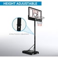 thumbnail image 3 of DWVO Portable Basketball Hoops for Outside, Basketball Hoop Outdoor 10 FT Adjustable, with 44in Shatterproof Backboard and 18in Rim, 4.4-10FT Height, 3 of 8