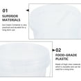 thumbnail image 4 of REOFLYUP White Plastic Ice Cream Bucket with Lid for Storage 5 Pieces Food Grade Reusable 7.09x4.92x3.94 Inches, 4 of 6