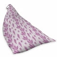 thumbnail image 2 of Feather Lounger Chair Bag, Bohemian Ornamental Fluffy Plumage Composition on Soft Colored Backdrop, High Capacity Storage with Handle Container, Lounger Size, Pale Mauve and Lilac, by Ambesonne, 2 of 5