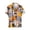 v#143Orange619, variant on Men'S T-Shirt Cute Geometric Style Cat Pattern Cardigan Short Sleeve Collar Soft Fabric Breathable Lightweight For Beach Lounging Fashion Tee,Black,L
