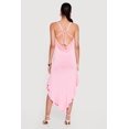 thumbnail image 3 of Women's Cowl Neck Asymmetrical Ruffle Hem Maxi Dress, 3 of 3
