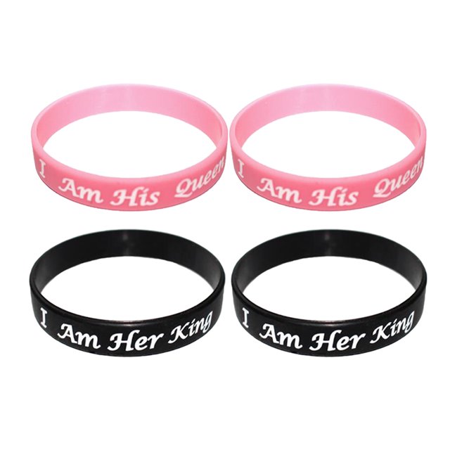 Miangastore Bandes de Protection de la Saint-Valentin Noir Rose Silicone 4 Pcs 7.9x2.5x0.5In