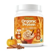 Orgain Organic Vegan 21g Protein Powder, Plant Based, Pumpkin Spice 1.02lb