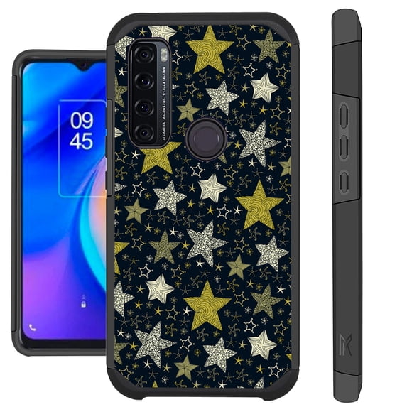 Compatible with TCL 20XE Hybrid Fusion Guard Phone Case Cover (Night Stars)