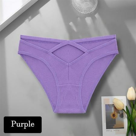

QWZNDZGRSexy Cotton Panties for Women Hollow Out Underwear Front Cross Underpants Low-Rise Briefs Female Breathable Intimates Lingerie