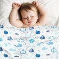 thumbnail image 3 of Ocean Blanket for Baby, Cute Whale Boat Crab Fish Conch Ocean Theme Gift Blanket, Blue Whale Sailing Boat Baby Blanket, Soft Gift Blankets for Boys Girls, Birthday Gifts for Kid Newborn,(40"x50"), 3 of 7
