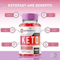 thumbnail image 5 of (5 Pack) KetoFast 4 Me Keto Gummies, Advanced 1000MG Formula, Apple Cider Vinegar Folate Vitamin B6 B12 Beet Root Vegan Non GMO Keto Supplement (300 Gummies), 5 of 5