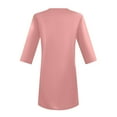 thumbnail image 7 of DENGDENG 3/4 Sleeve Women's Tunic Summer V Neck Long Shirts To Wear with Leggings Holiday Loose Fit T Shirts Trendy Comfy Blouse Pink M, 7 of 7